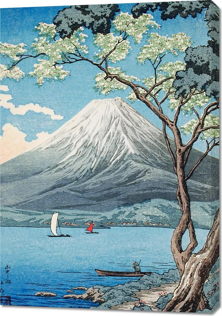 Tableau Zen Mont Fuji pour Salon - Style Japonais Vintage 70x100 cm
