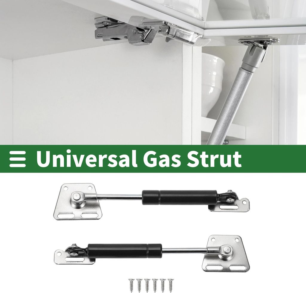 Universelle Aufzugstützen Streben Gasfeder 6Zoll/155mm 7Ib/ 30N/ 3kg Kohlenstoffstahl Schwarz 2 Satz