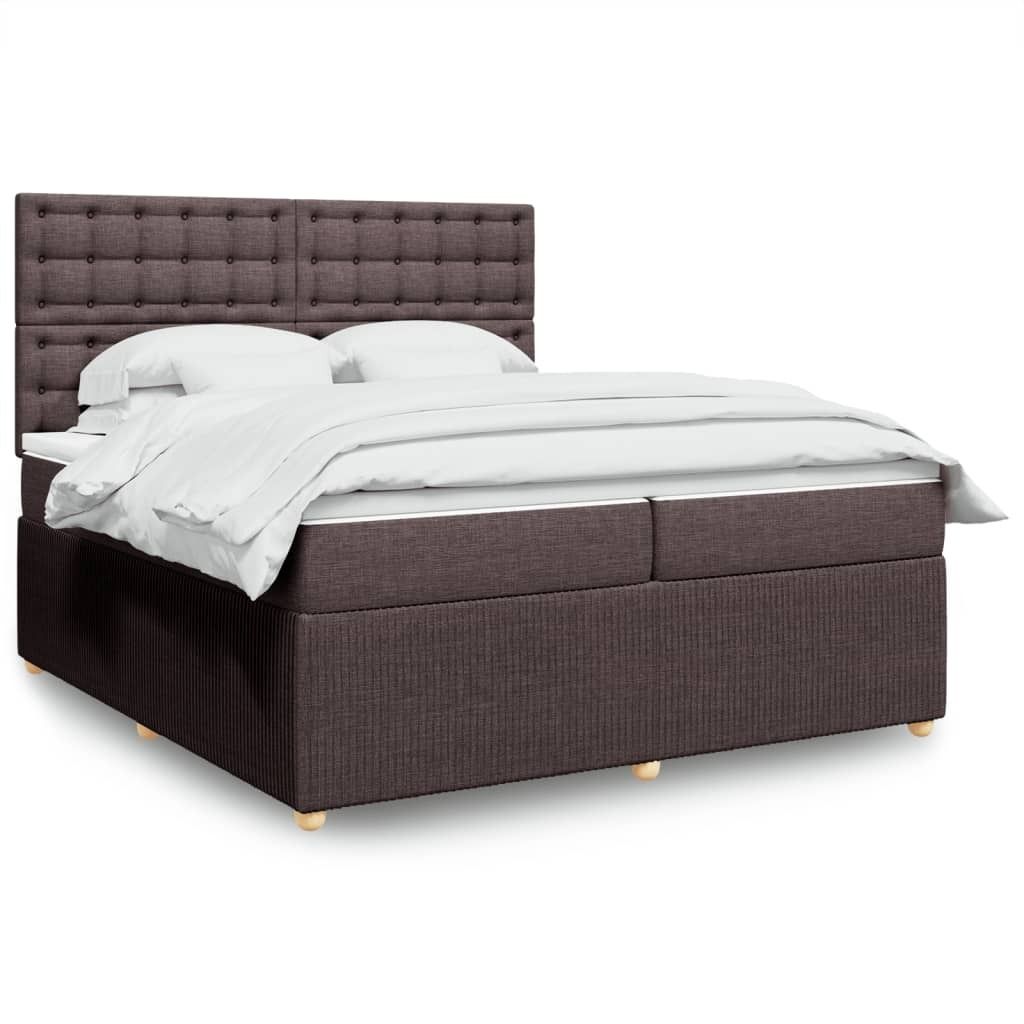 Maison Exclusive - Boxspringbett mit Matratze Dunkelbraun 200x200 cm Stoff