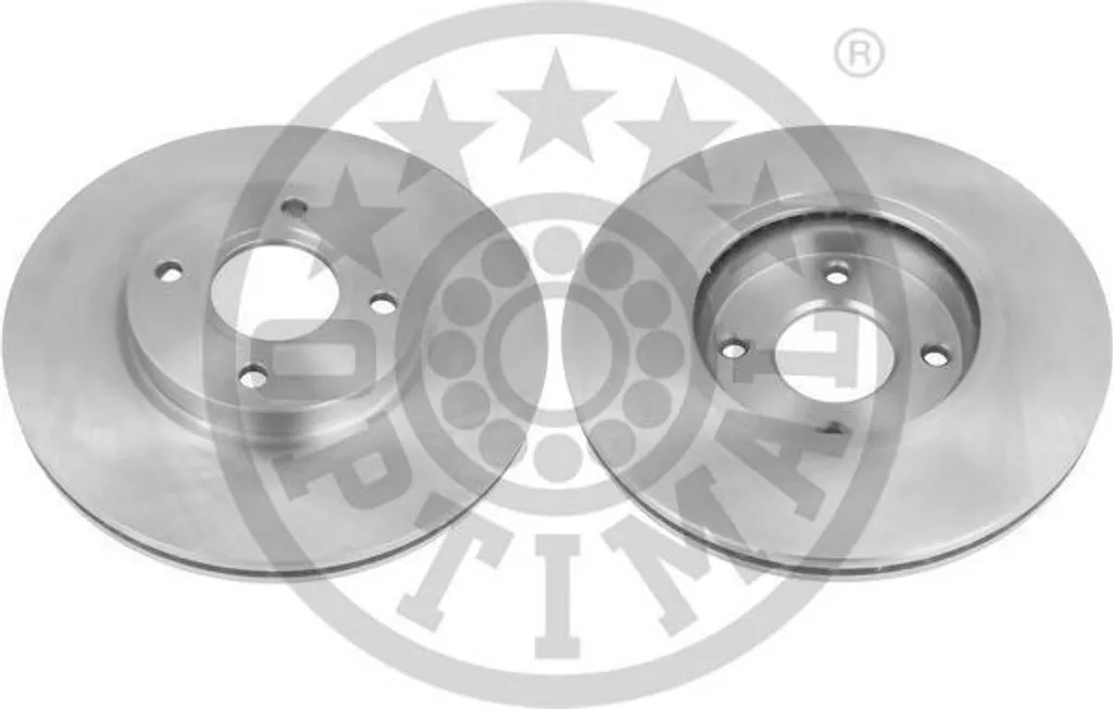 Jeu de 2 disques de frein ventilés avant Optimal pour Ford Fiesta et B-Max
