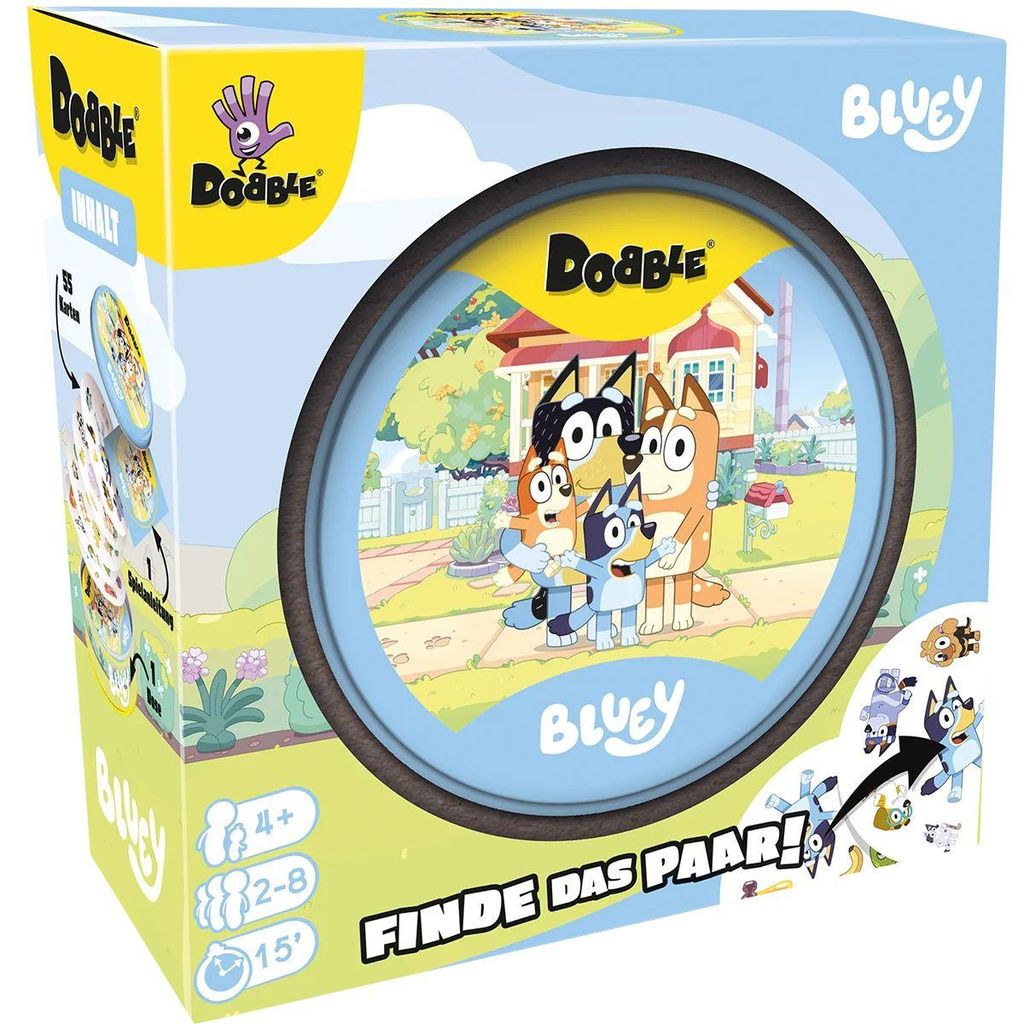 Zygomatic Familienspiel Reaktionsspiel Dobble Bluey Produktbild 