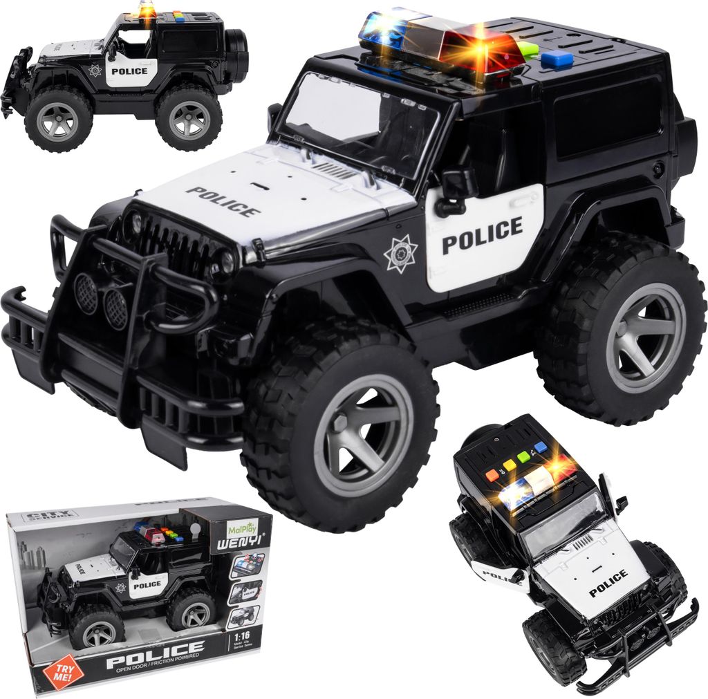 Malplay Voiture de police Jouet Voiture Sons Lumière pour Image du produit 