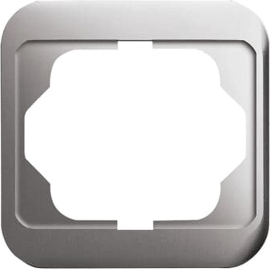 A close-up of a single electrical outlet cover plate.