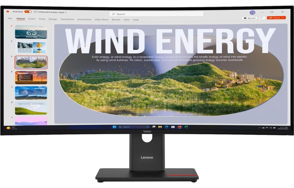 Lenovo ThinkVision T34WD-40 - LED-Monitor - gebogen - 86.4 Produktbild 
