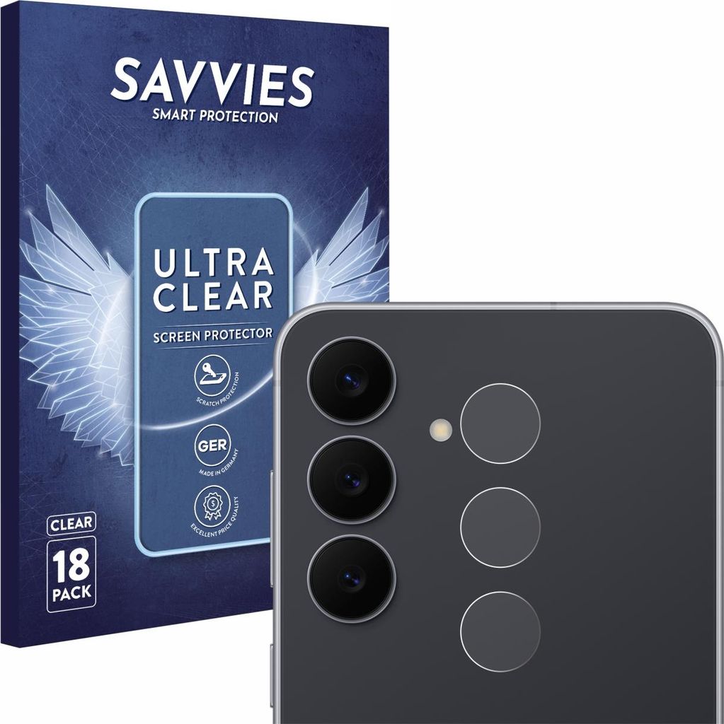 18x Für Samsung Galaxy S25 FE (NUR Kameraschutz) Schutzfolie Savvies Displayschutz Display Schutz Folie Klar Transparent