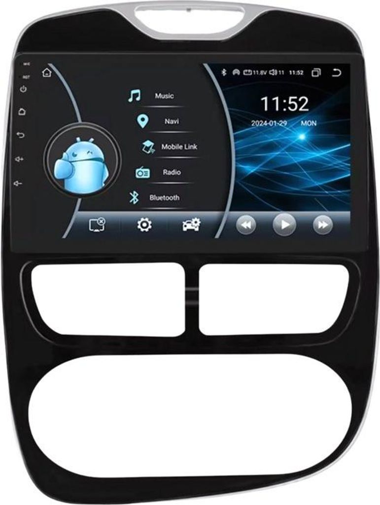 Autoradio mit Bluetooth und CarPlay für Renault Clio (2012–2016) – kompatibel mit Apple und Android – Stereoanlage mit Navigationssystem –...
