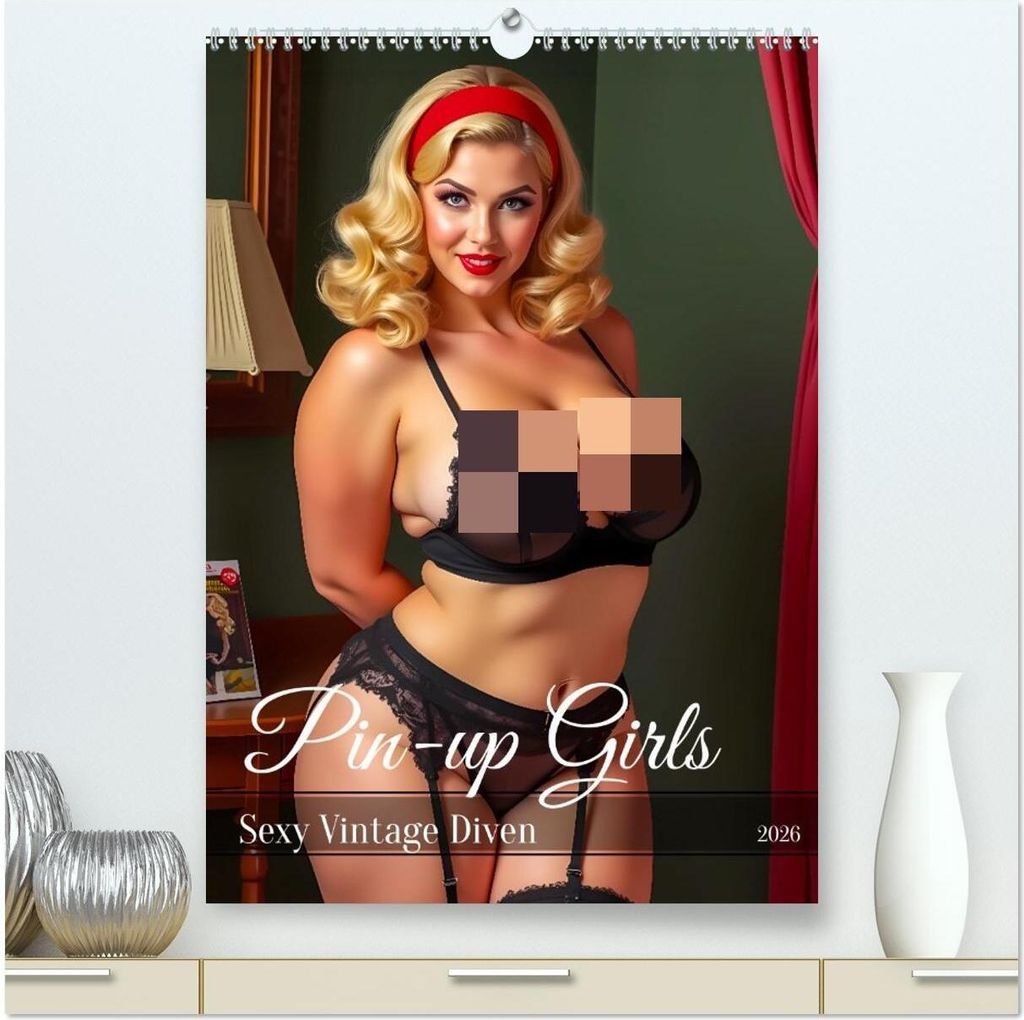 Pin-up Girls - Sexy Vintage Diven (hochwertiger Premium Wandkalender 2026 DIN A2 hoch), Kunstdruck in Hochglanz