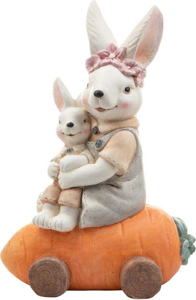 Osterhase kleine Hasenbaby Osterfigur Osterdeko Osterhasenfigur Deko Hase Ostern Gartendekoration Hausdekoration Wohnaccessoires Osterei 48 cm