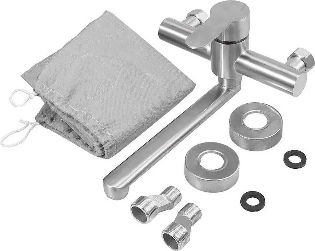 Rubinetteria per bagno - Rubinetto per lavabo - Montaggio a vista - Acciaio inossidabile 304 - Nucleo della valvola in acciaio inossidabile - Superficie liscia - Facile da pulire - 5