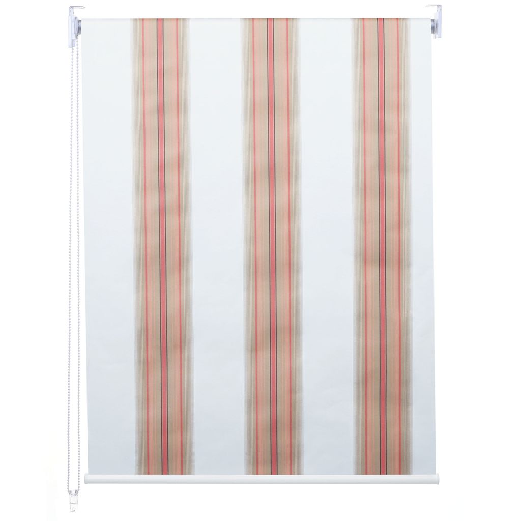Rollo HWC-D52, Fensterrollo Seitenzugrollo Jalousie, 100x160cm Sonnenschutz Verdunkelung blickdicht weiß/rot/beige