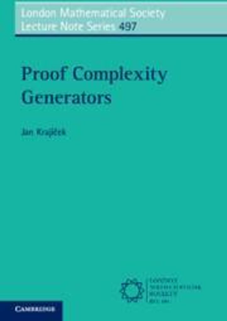 Proof Complexity Generators – Lingua: Inglese