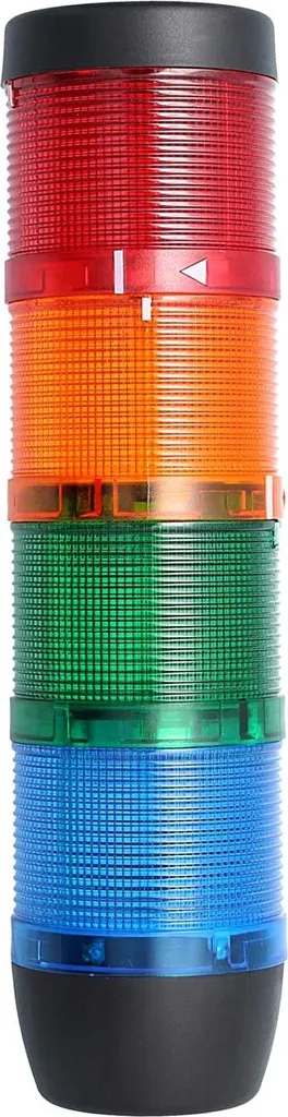 Tour de signalisation LED 4 étages 24V pour machines industrielles 70mm