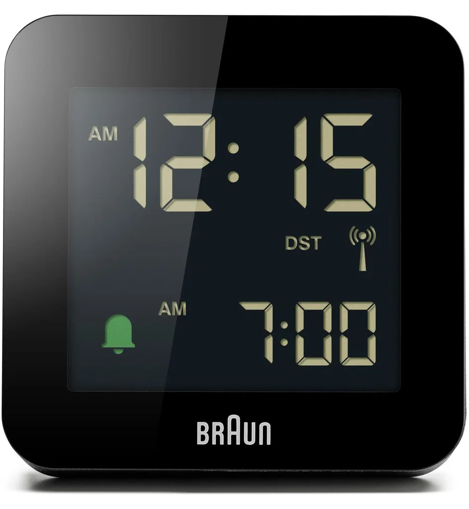 Réveil de voyage silencieux Braun BC09B-DCF idéal pour table de chevet