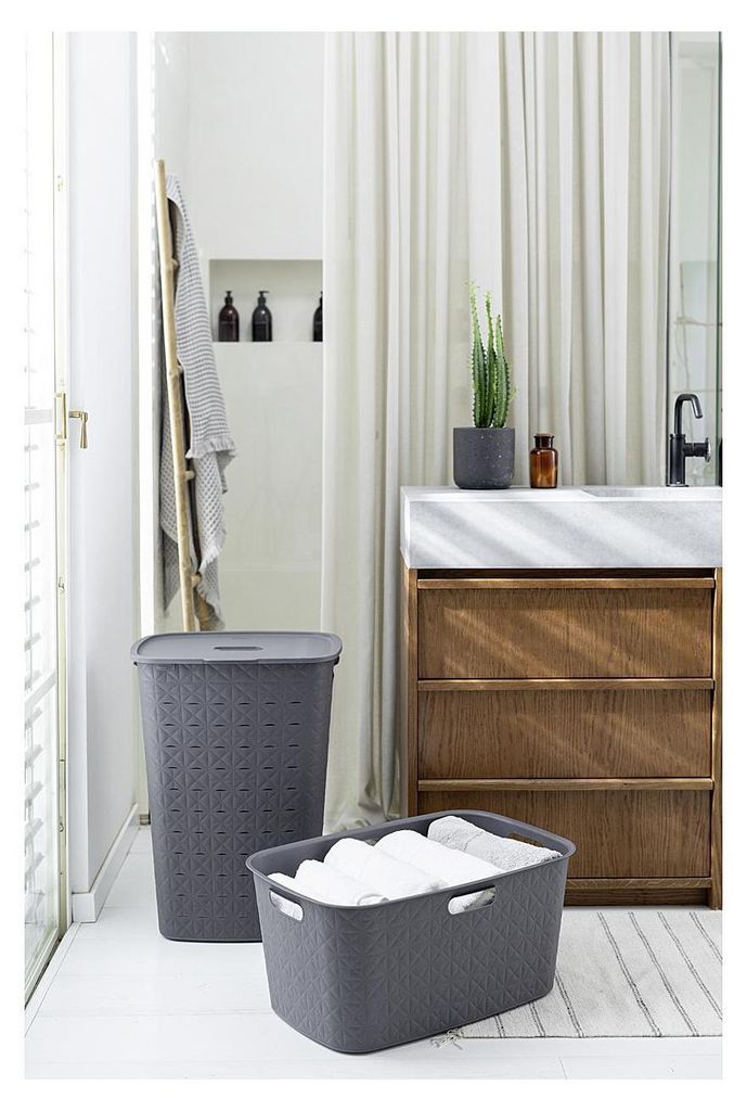 Curver Softex 45 l Wäschekorb dunkelgrau