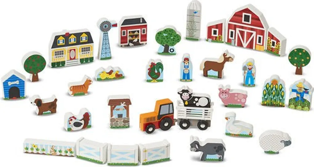Coffret Ferme en Bois Portable pour Imaginer la Vie à la Campagne dès 3 Ans