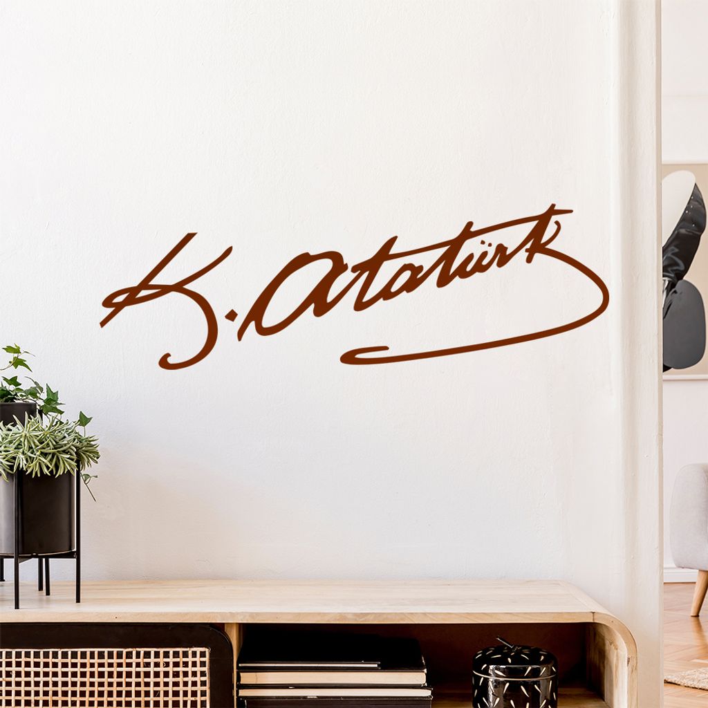 Mustafa Kemal Atatürk Wandtattoo Wandaufkleber Wall Sticker - Dekoration, Küche, Wohnzimmer, Schlafzimmer, Badezimmer