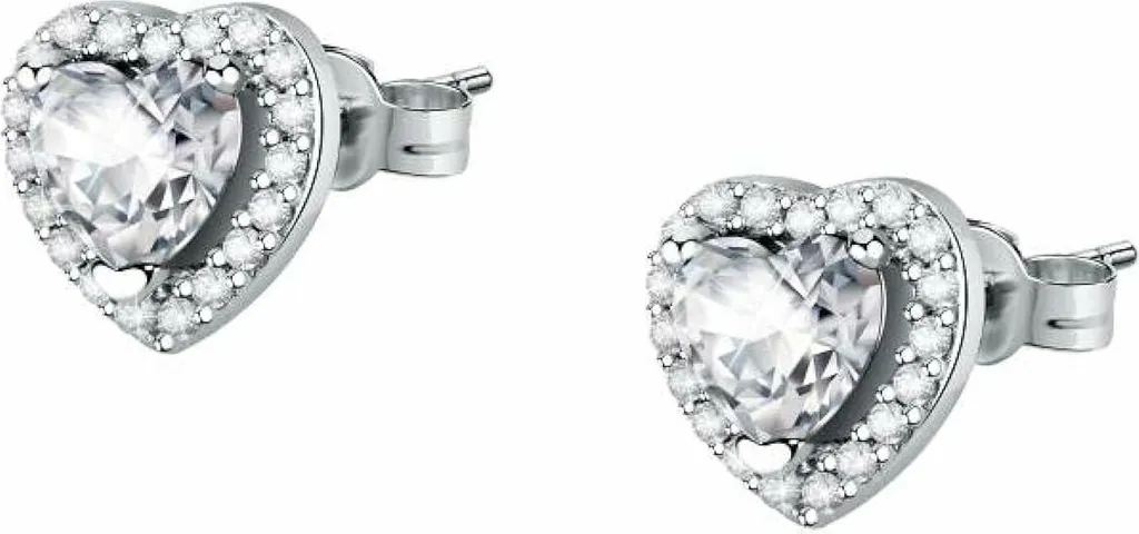 Boucles d'oreilles Heart Tesori SAVB07 en argent brillant 925/1000