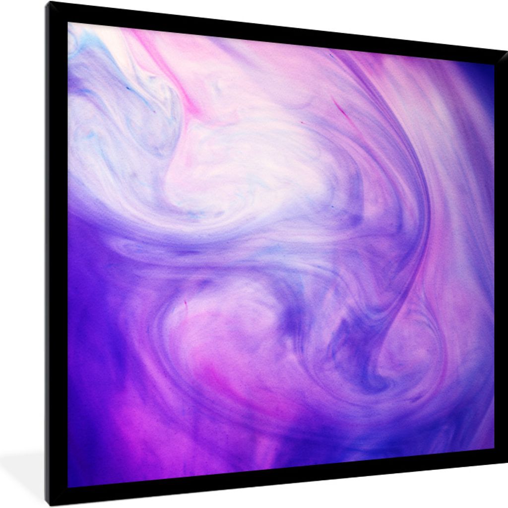MuchoWow Gerahmtes Poster Malerei - Abstrakt - Design 40x40 cm - Poster mit Schwarzem Bilderrahmen Wandposter Rahmen Foto Bilder - Mit Rahmen - W...