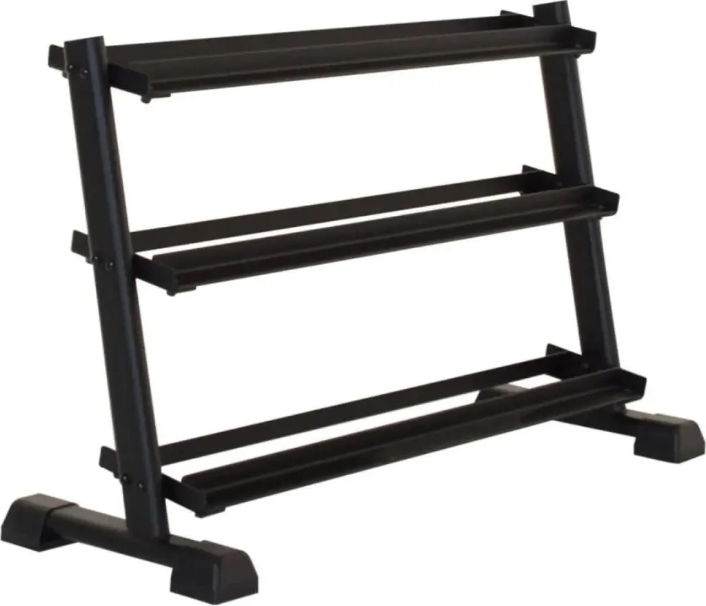 Rack d'haltères à 3 niveaux avec cadre en acier lourd ultra stable