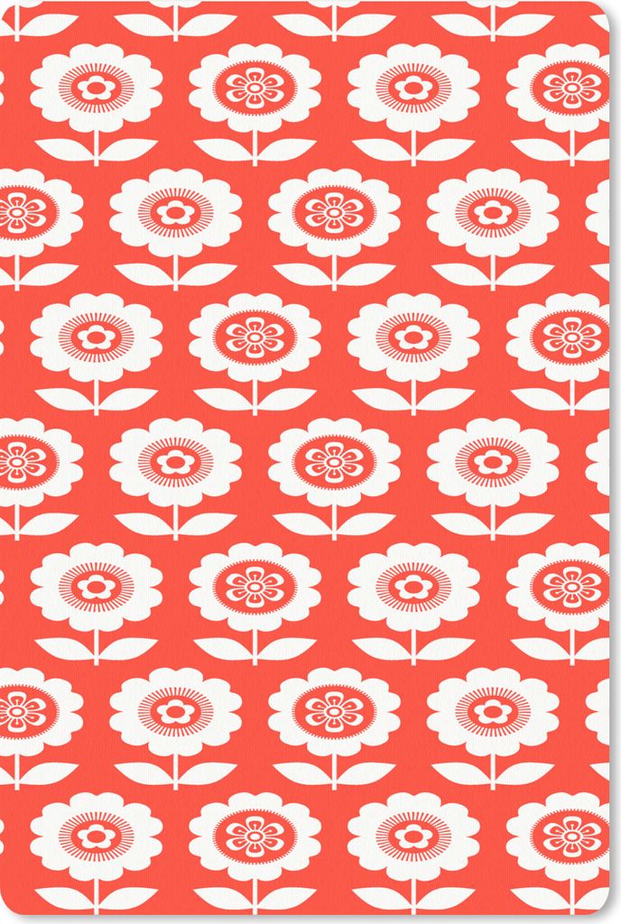 MuchoWow Mauspad Mousepad Blumen - Muster - Rot 40x60 cm - Mousepads - Maus Mat - Pad - Mausunterlage - Schreibtisch Accesoire