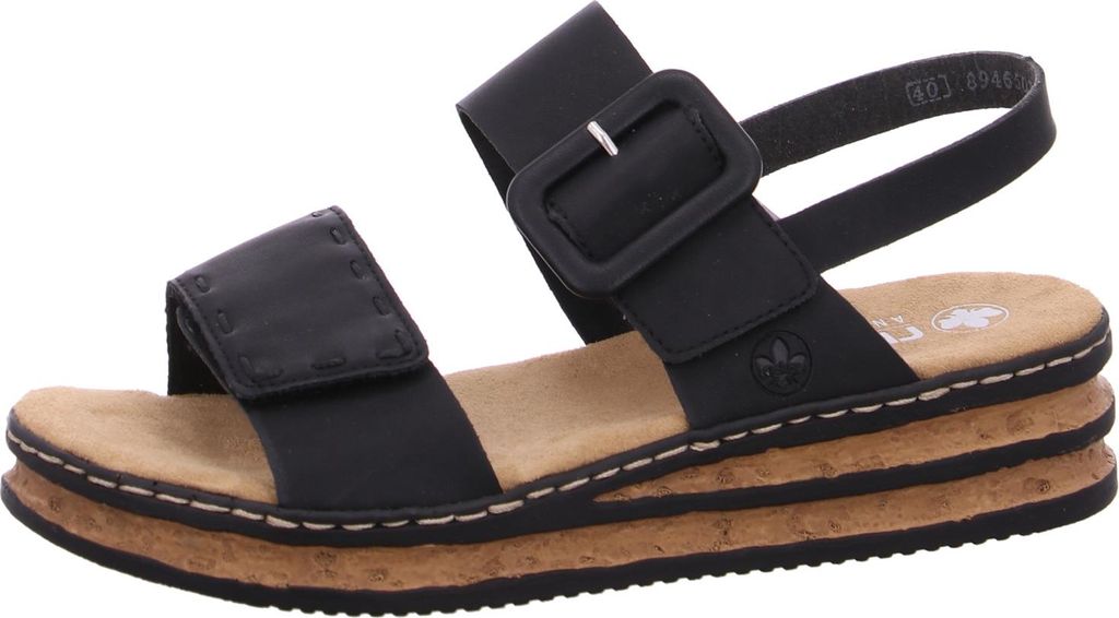 Rieker Damen Sandale Sandalette Slingback Keilabsatz Produktbild 