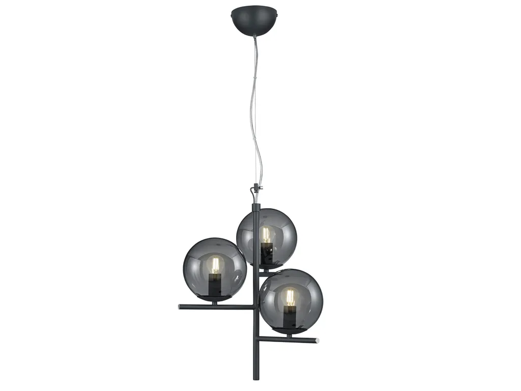 Lampadario Trio PURE Antracite 302000342 | Design Contemporaneo Fumè