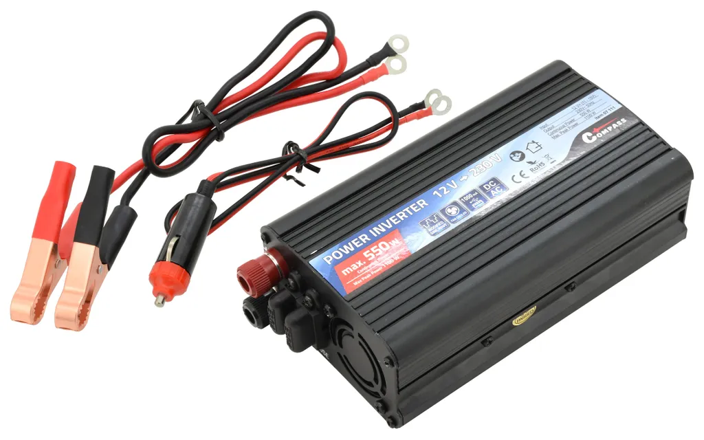 Adaptateur Allume-Cigare 12V vers 230V 550W Compass pour Camping