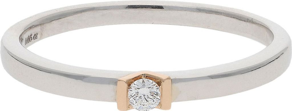 Juwelmalux Ring 585 Rotgold und Weißgold mit Brillant JL39-07-0605 56