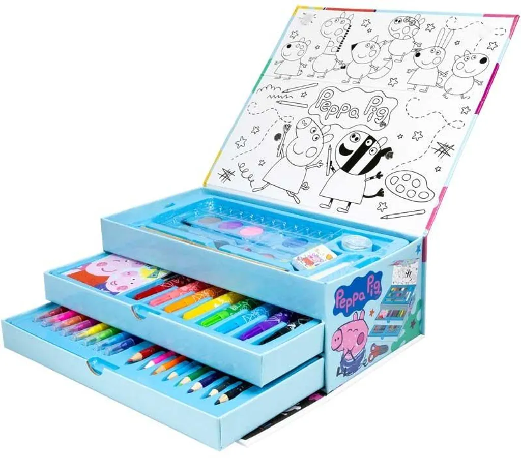 Mallette de coloriage Peppa Pig idéale pour occuper enfant en voyage
