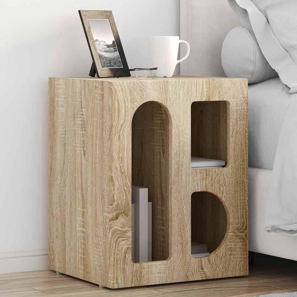 vidaXL Nachttisch 2 pcs Sonoma-Eiche 40 x 35 x 50 cm Holzwerkstoff