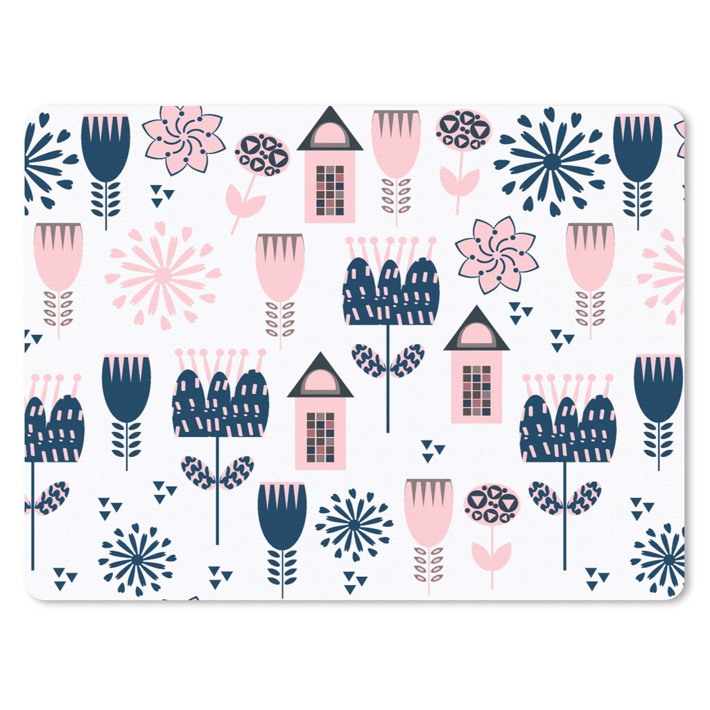 MuchoWow Mauspad Mousepad Muster - Pastell - Skandinavien 23x19 cm - Mousepads - Maus Mat - Pad - Mausunterlage - Schreibtischunterlage - Mauspad