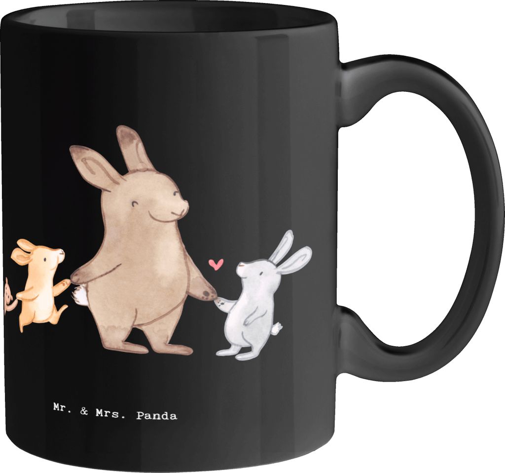 Mr. & Mrs. Panda Tasse Erzieherin Chaos-Management - Schwarz - Geschenk, kreative Geschenke, Beruf, Kaffeetasse, Teetasse, Keramikbecher, Kinderbet...