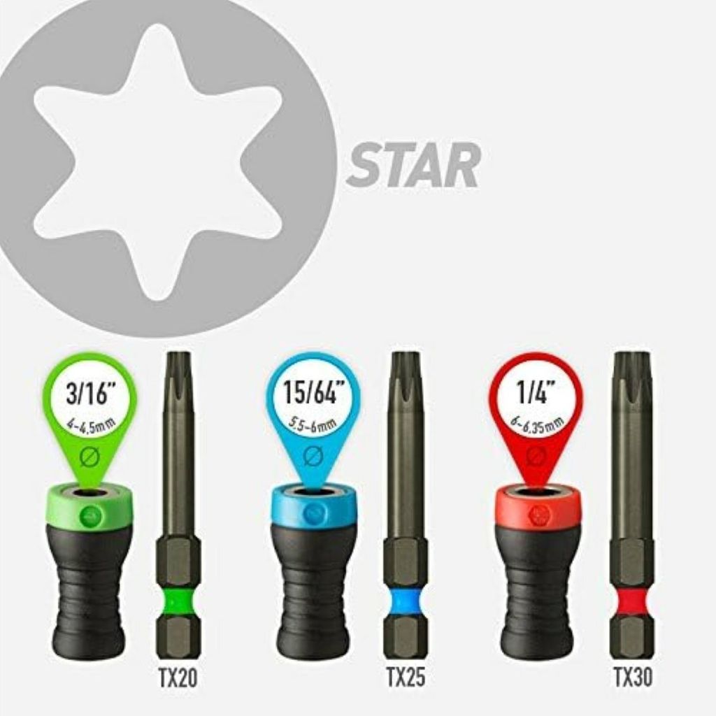 Bithalter magnetisch Magnet Driver B33 Star, einem Blister mit 3 Bits Star und 3 Magnet Driver Magnetischer Bithalter