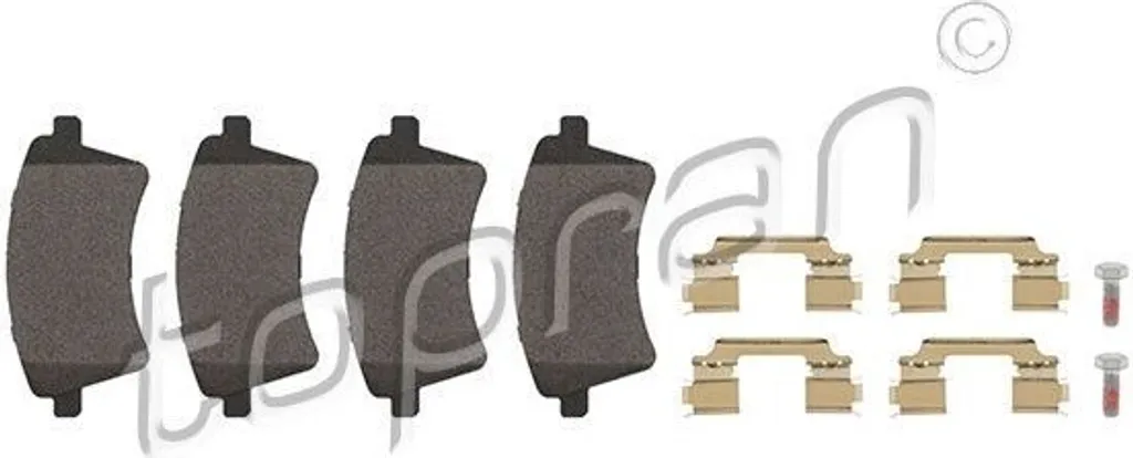 Plaquettes de frein TOPRAN 700 816 haute résistance pour train avant