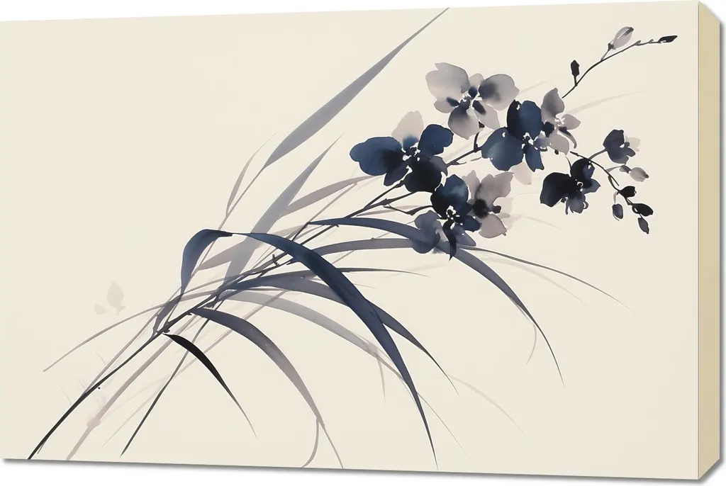 Offerta Quadro Orchidea 90x60 Seppia - Stampa su Tela Alta Qualità