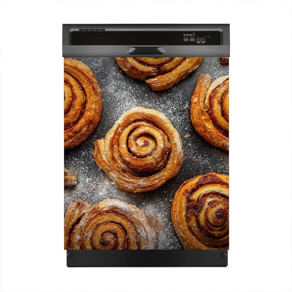 Magnete Dekorative 60x70 cm Küche Magnetmatte Spülmaschine - süße Zimtrollen