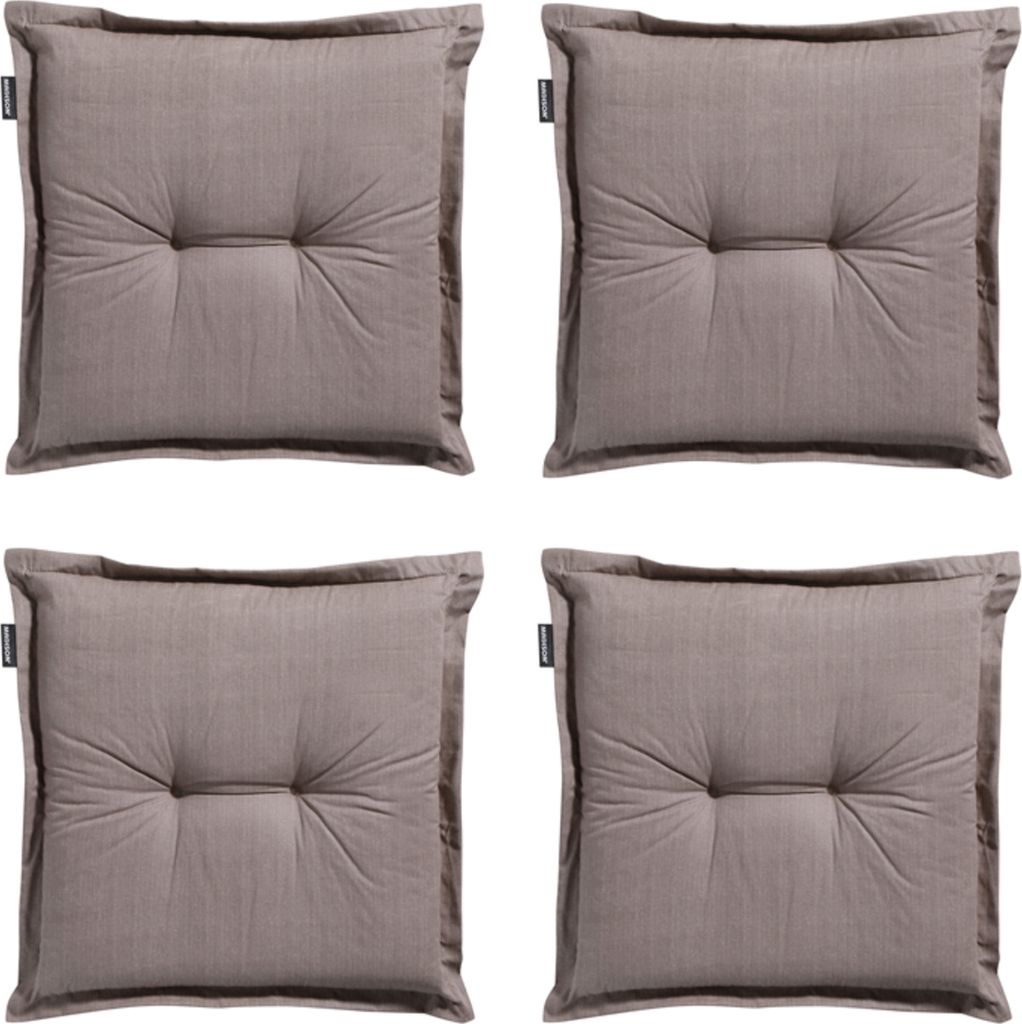Madison - Sitzkissen Basic taupe - Ca. 50x50 cm - 4er-Set