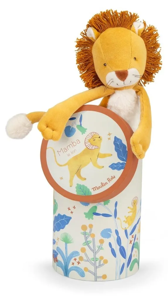 Jouet d'éveil Lion Mamba Moulin Roty en Boîte Cadeau pour Nouveau-Né
