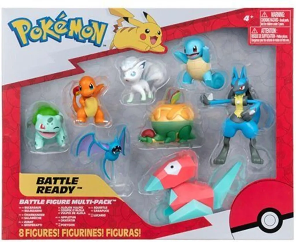 Figurines Pokémon Battle Figure Pack 8 Pièces Finitions Détaillées