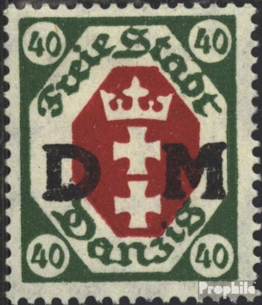 Briefmarken Danzig 1921 Mi D7 gestempelt Dienstmarke