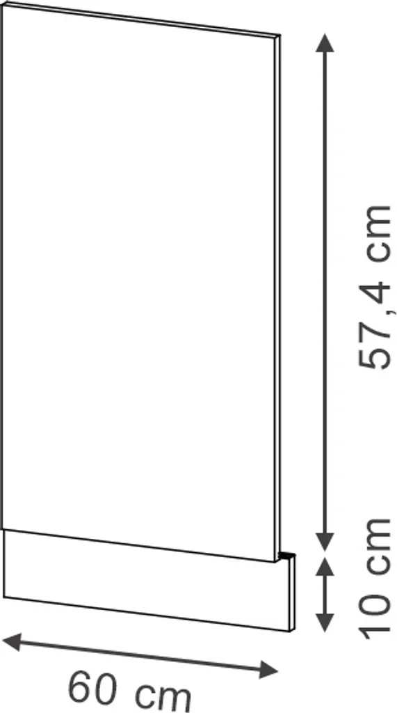 Pannello Lavastoviglie 60cm Vicco Fame-Line Marmo Nero Rigato - 3