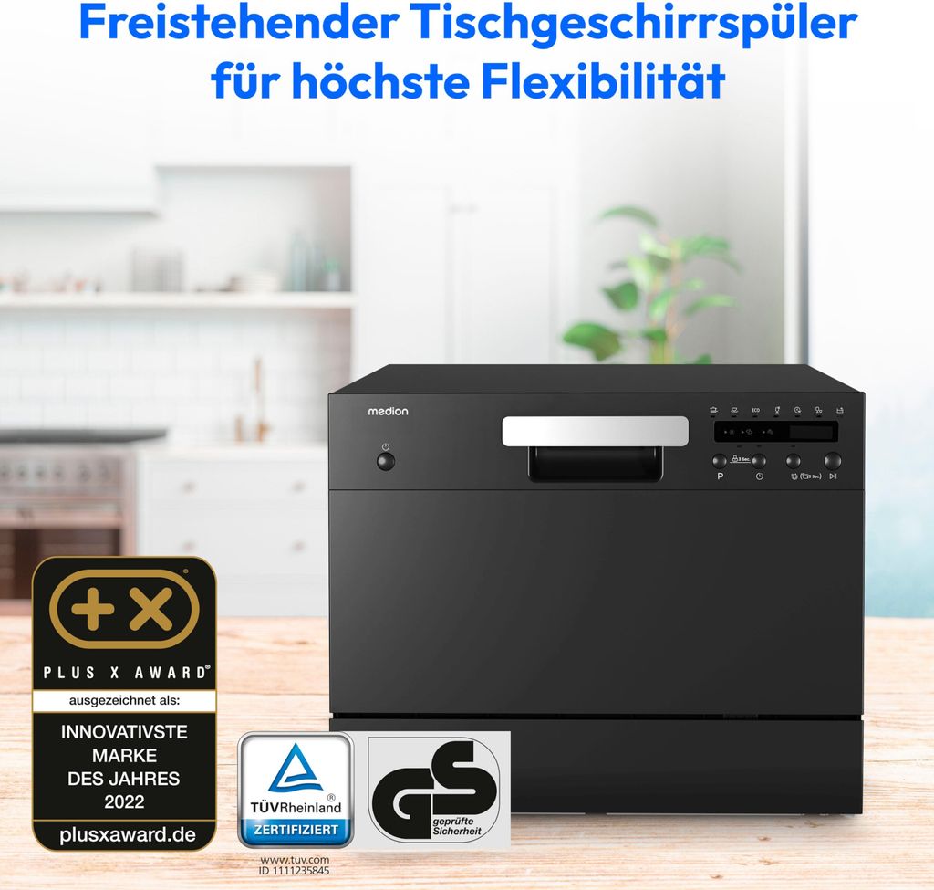 MEDION Tischgeschirrspüler DWT 60 (6 Gedecke Produktbild 3