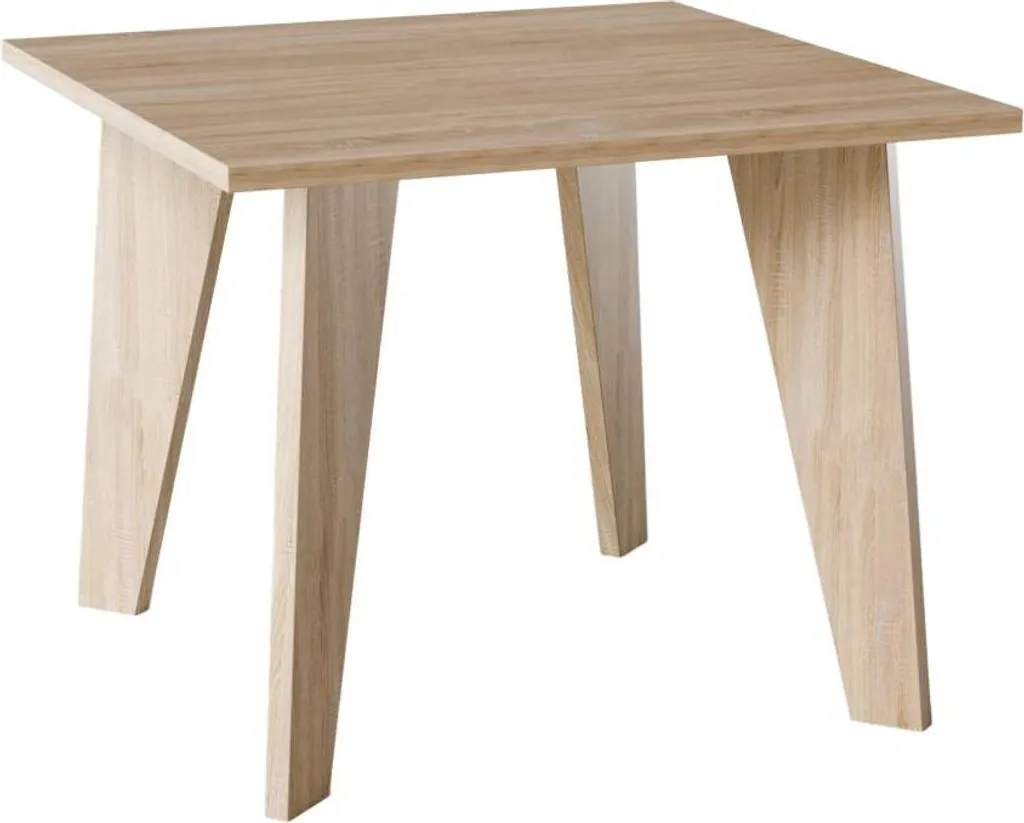 Table de Cuisine 90 cm Carrée OLEN Chêne Sonoma pour Petit Espace