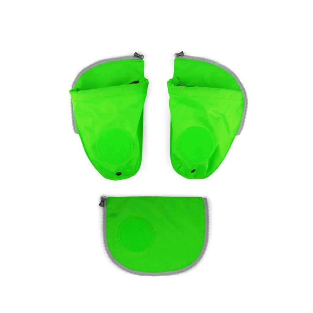 Ergobag Sicherheitsset Grün Fluoreszierende Zip-Seitentasche