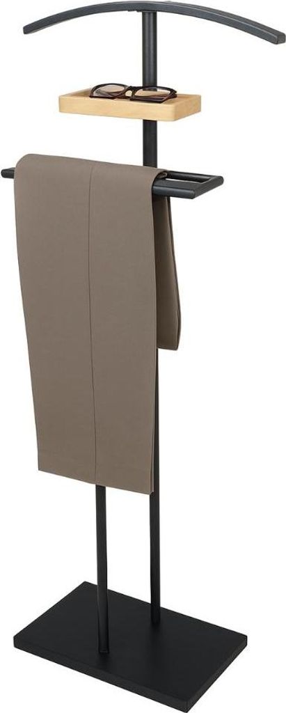 MISOU Dressboy Kleiderständer Kleiderbügel Schwarz 114 cm Kleiderständer Bambus und Metall