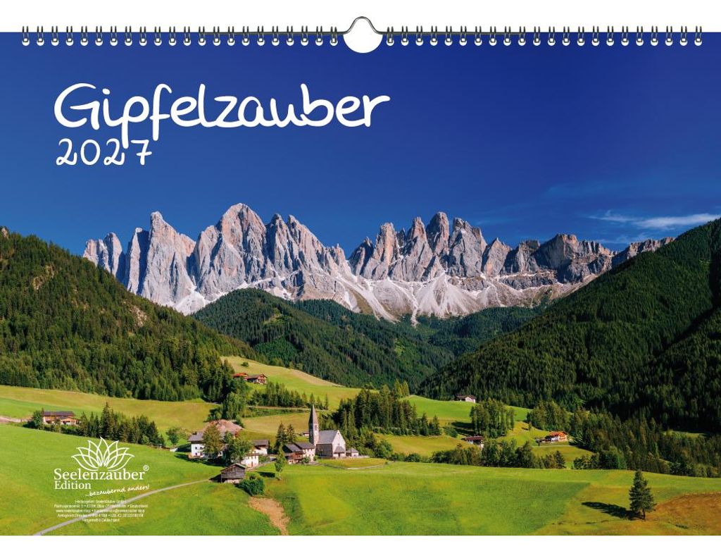 Gipfelzauber DIN A3 Kalender für 2027 Berge und Gipfel - Seelenzauber
