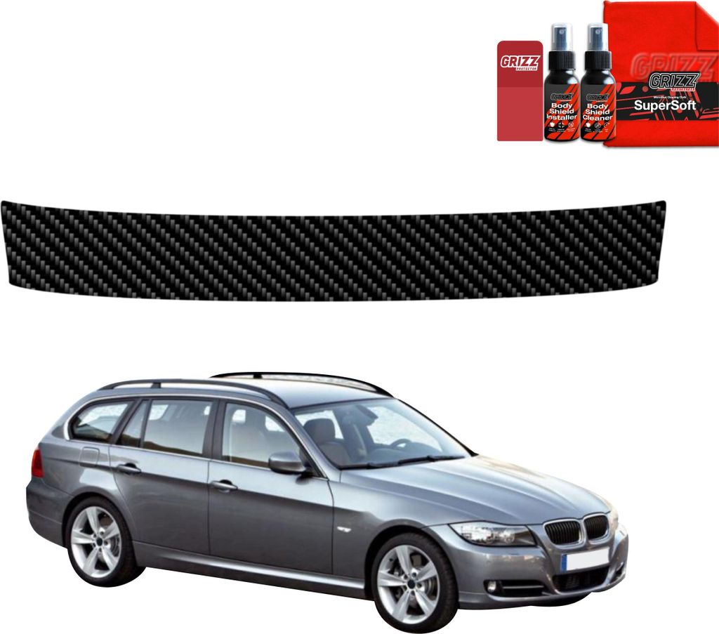 Kohlenstoff Schutzfolie Grizz Protector für Ladekante - BMW 3 E91 Kombi LCI (2008-2012)