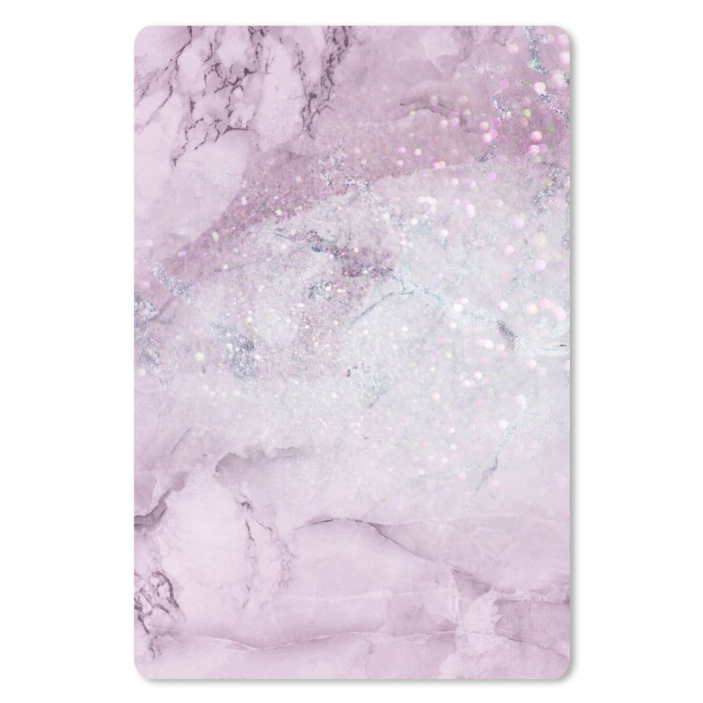 MuchoWow Mauspad Mousepad Marmor - Glitzer - Rosa 40x60 cm - Mousepads - Maus Mat - Pad - Mausunterlage - Schreibtisch Accesoire