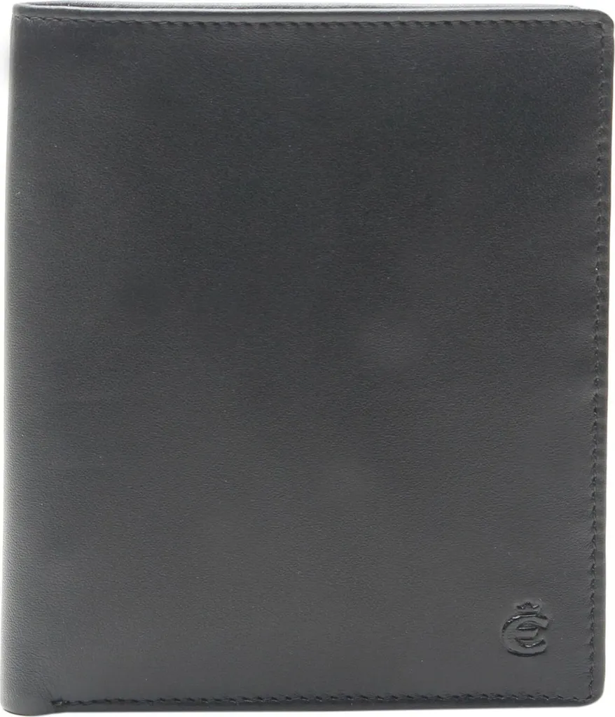 Étui pour Carte de Crédit Esquire en Cuir Noir avec Logo Billfold Luxe