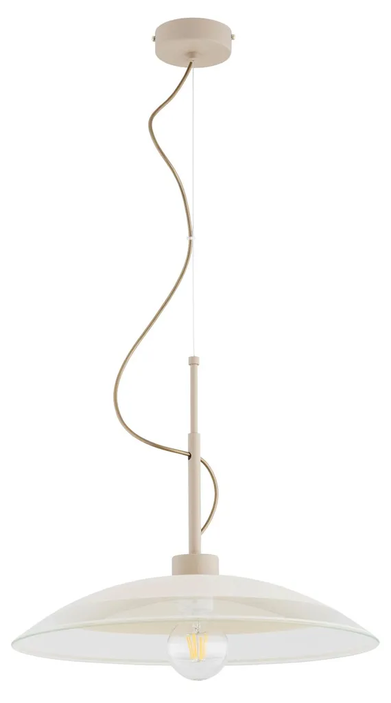 Luminaire de Plafond NERI Beige 90cm Idéal pour Grande Table à Manger